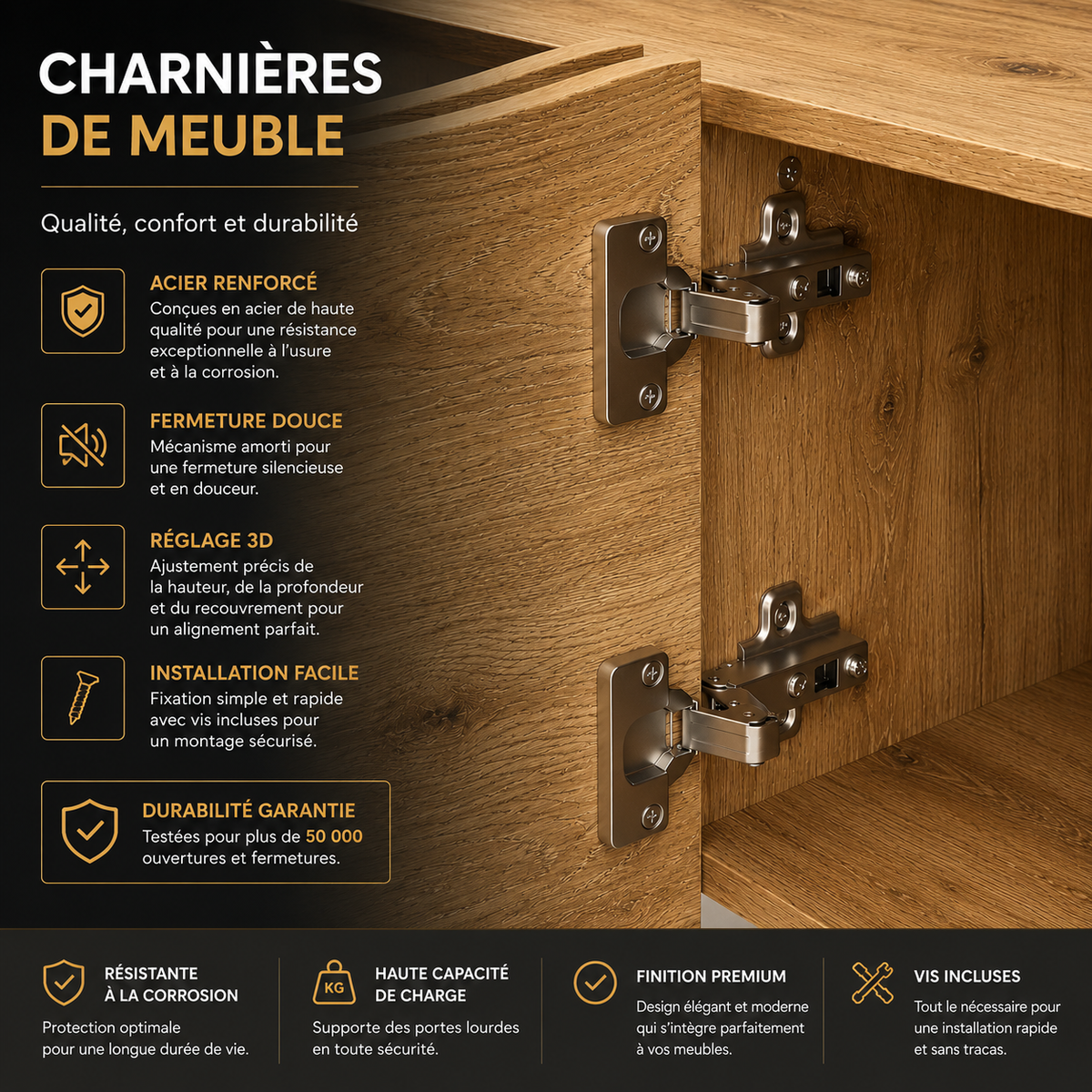 Meuble TV En Bois Clair Onda 155 cm