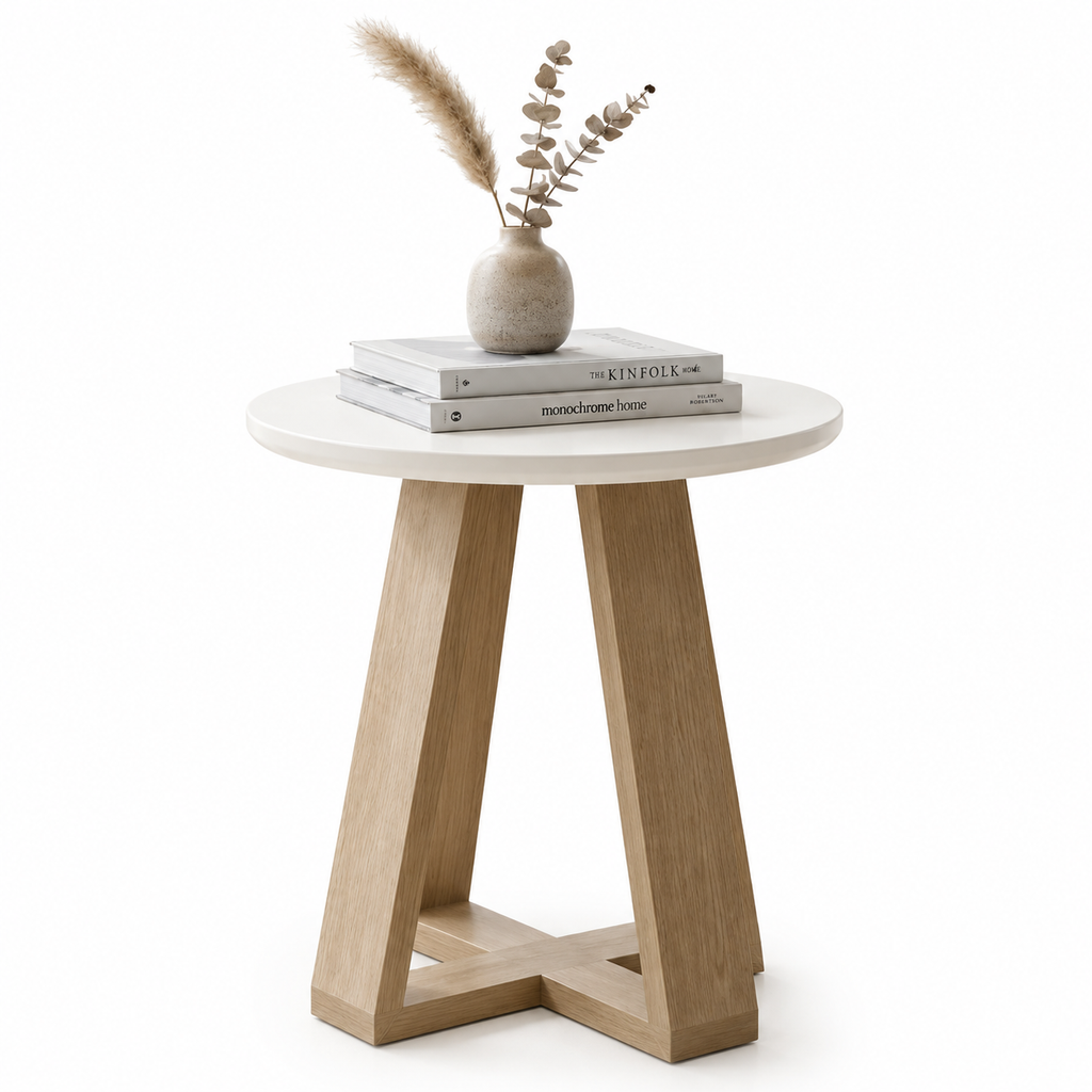 Table De Chevet En Bois Alba Ronde
