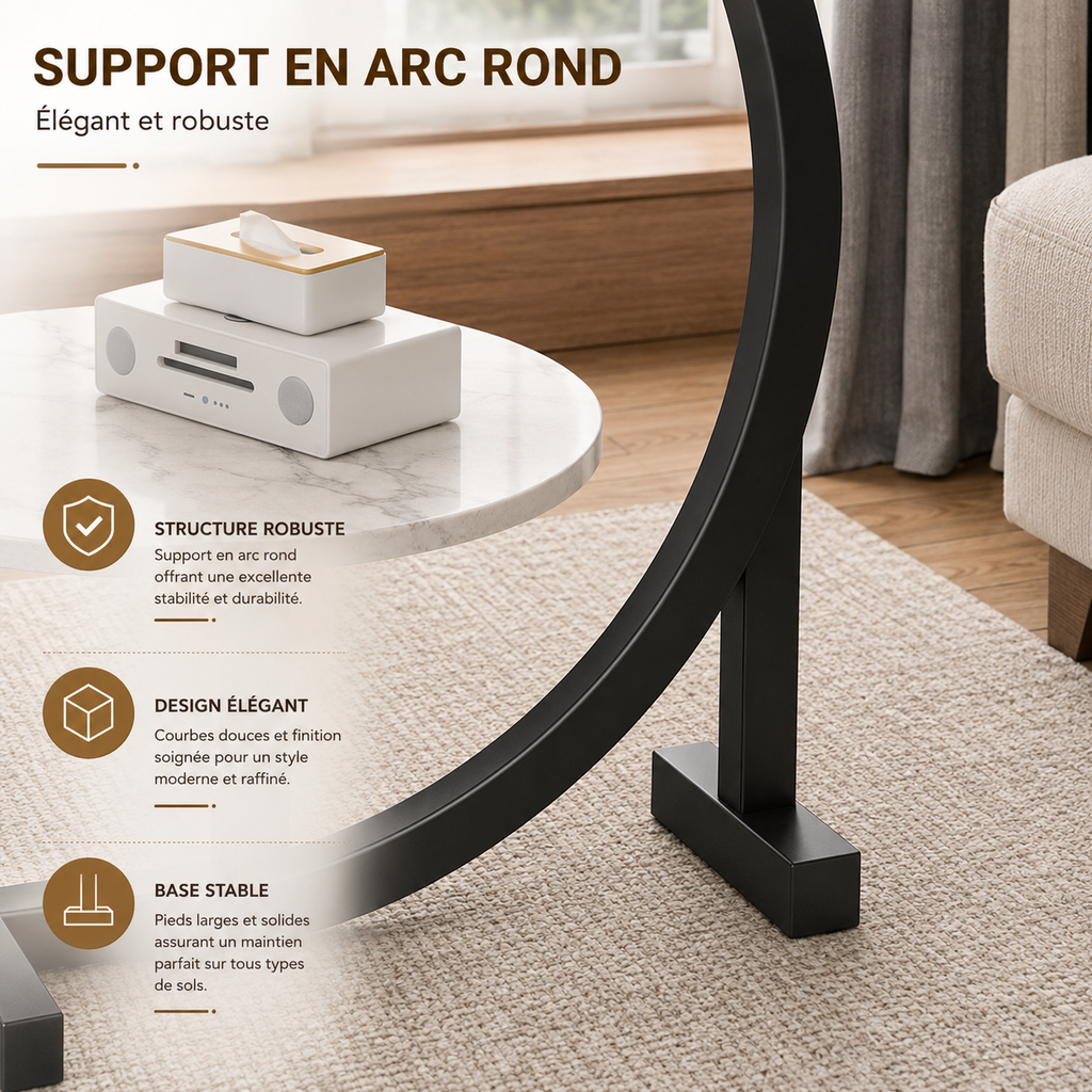 Table De Chevet En Bois Duo Ronde
