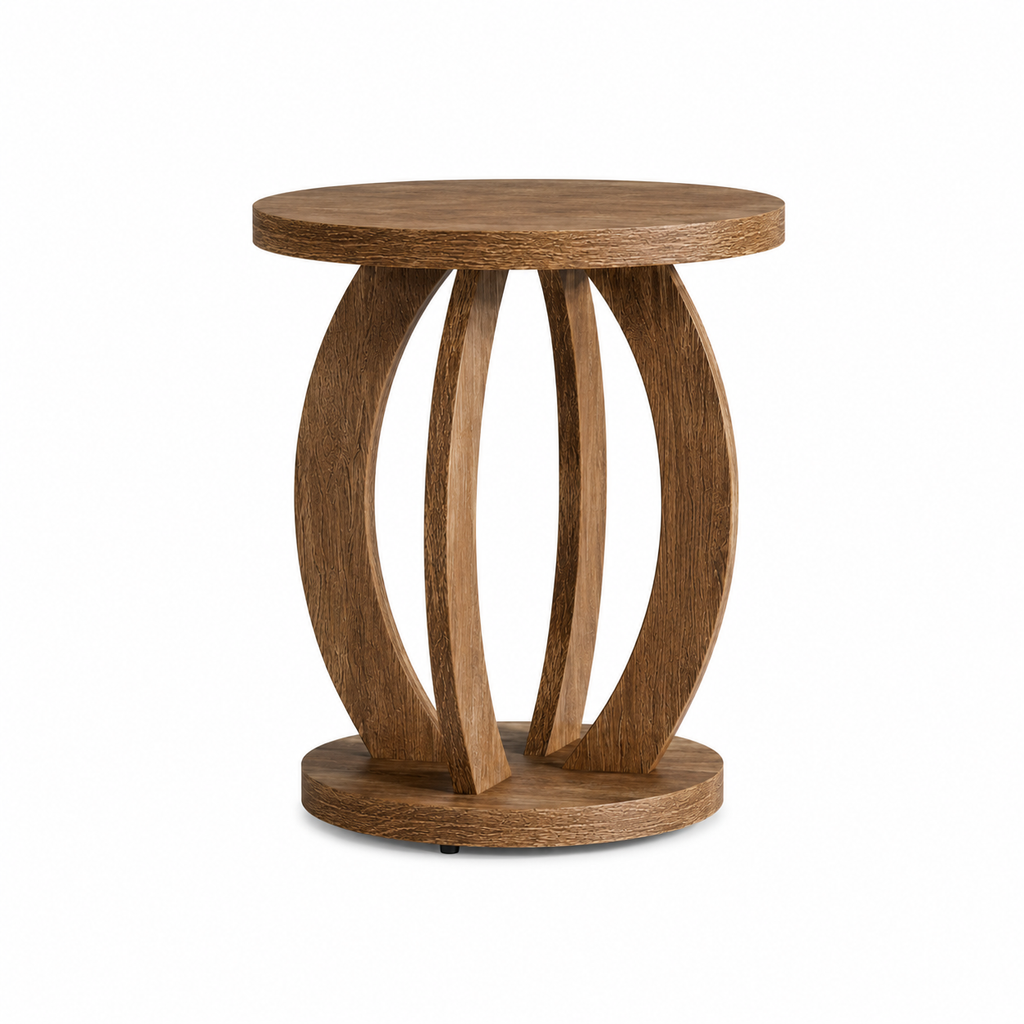 Table De Chevet En Bois Oria Ronde