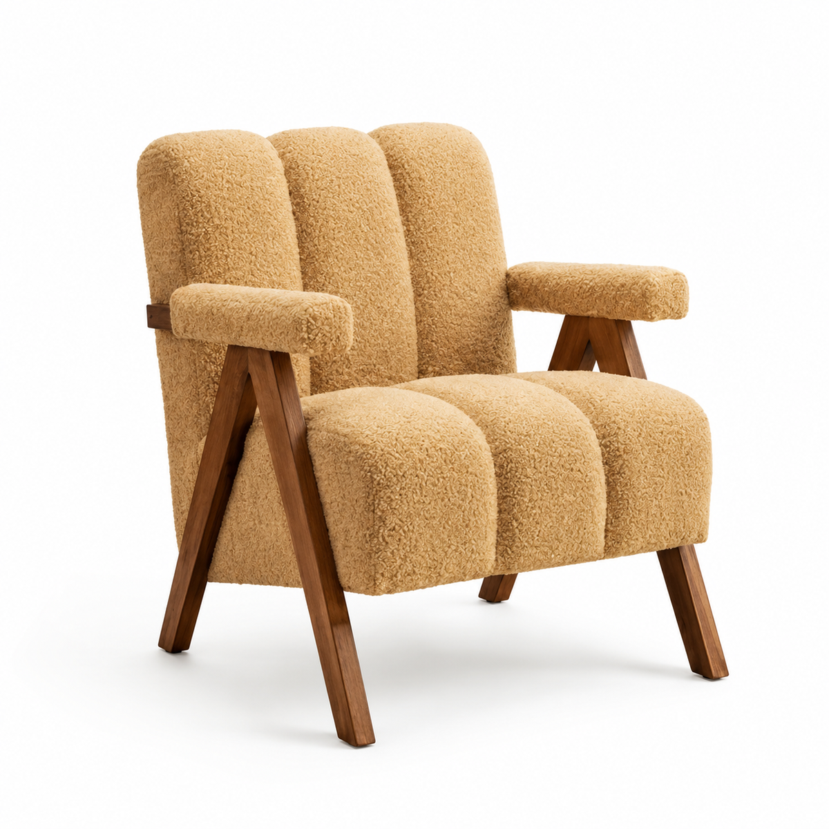Fauteuil Design En Bois Bouclé