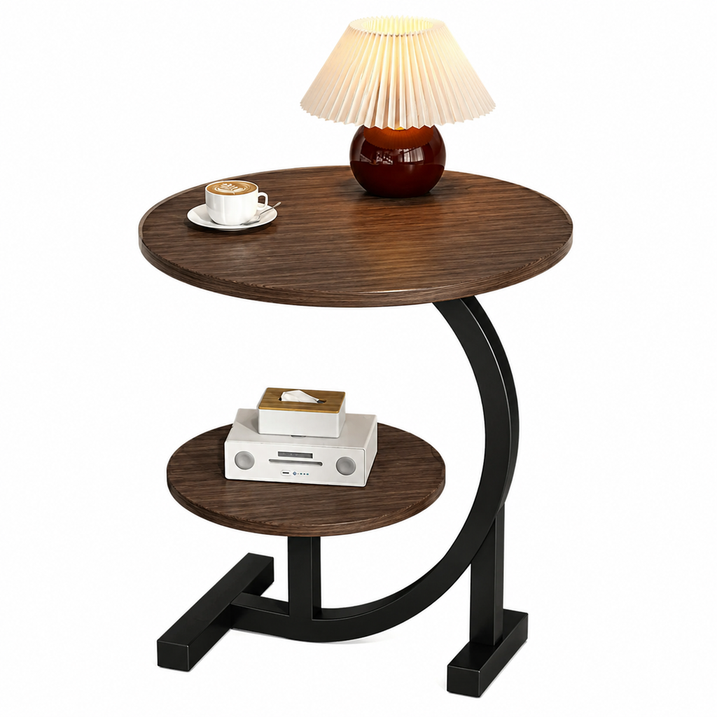 Table De Chevet En Bois Duo Ronde