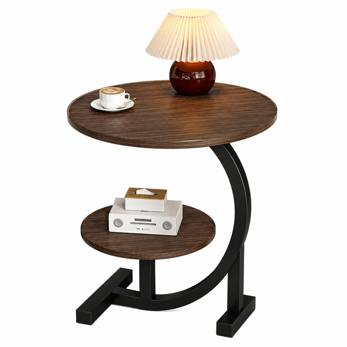 Table De Chevet En Bois Duo Ronde