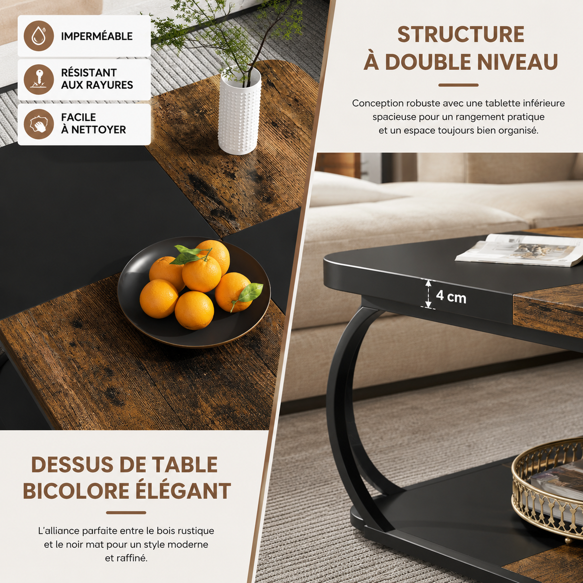 Table Basse En Bois Et Métal Atelier