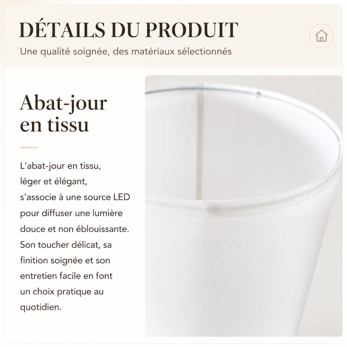 Lampadaire LED Sur Pied Élégance Noir