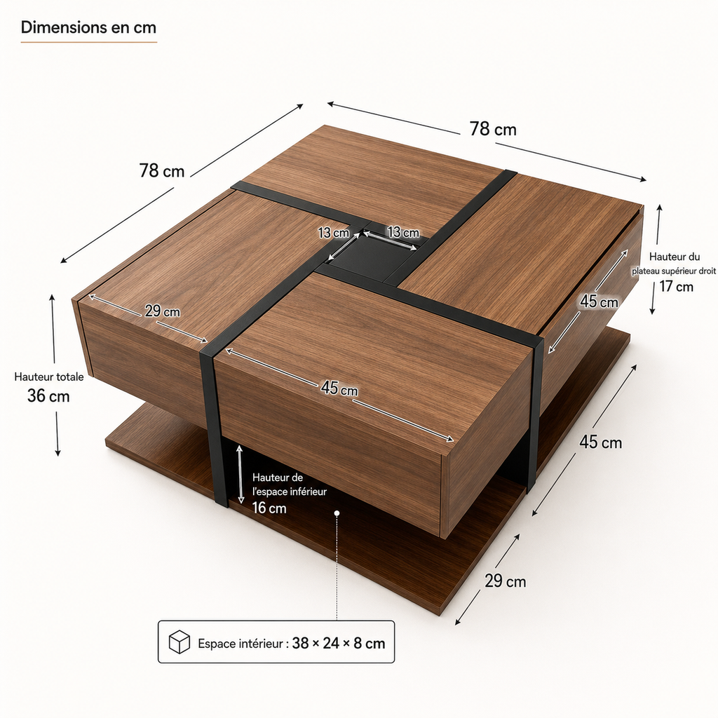 Table Basse Design En Bois Solana