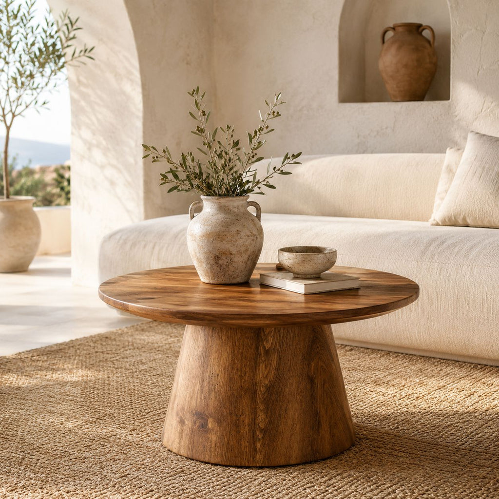 Tables Basses Rondes En Bois Duo Natura