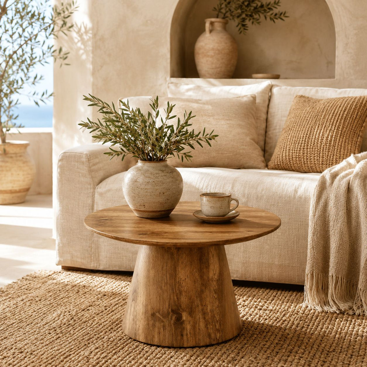 Tables Basses Rondes En Bois Duo Natura