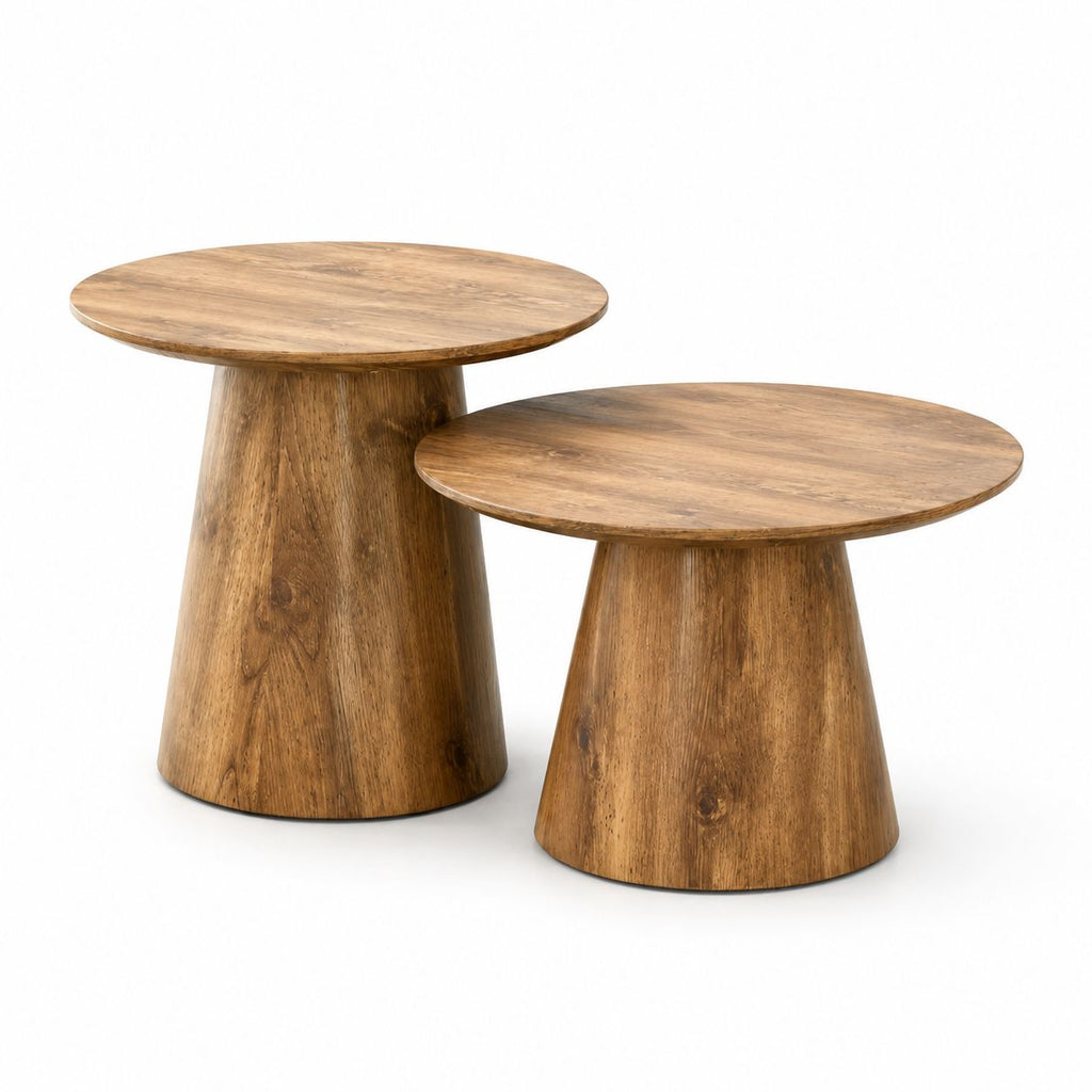 Tables Basses Rondes En Bois Duo Natura