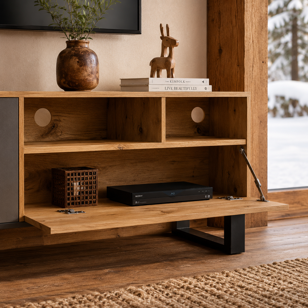 Meuble TV Design En Bois Liora 180 cm