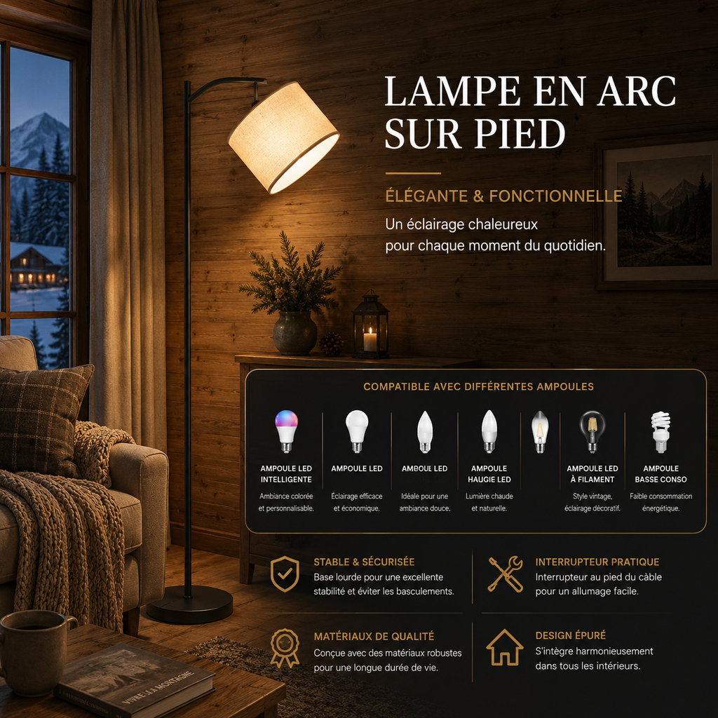 Lampadaire LED Salon Ysia
