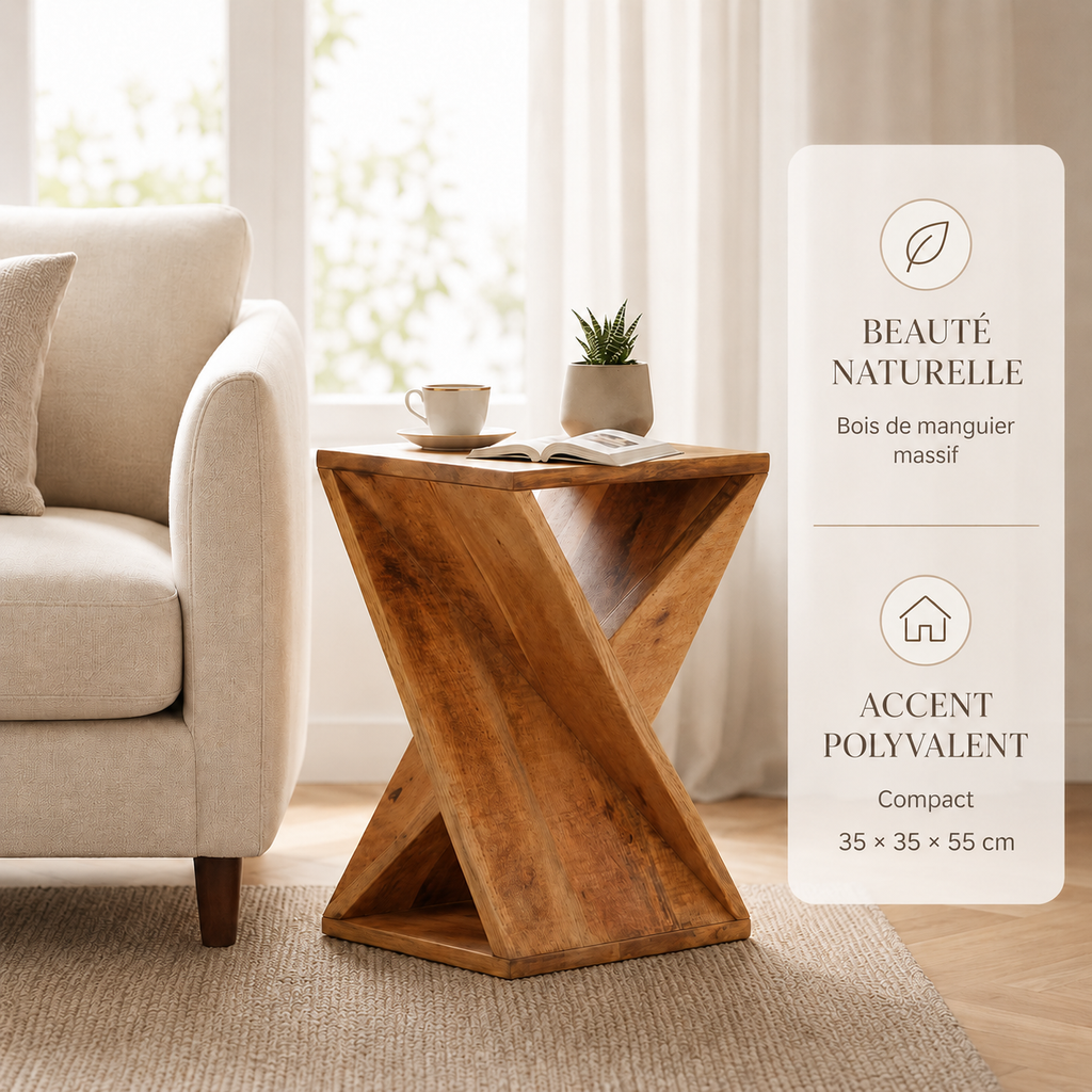 Table De Chevet En Bois Clair Zénith Bois Massif